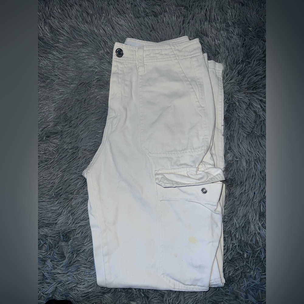 Zara Women Off-White Cargo Pants size 4